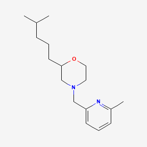 molecular formula C17H28N2O B3782088 2-(4-methylpentyl)-4-[(6-methyl-2-pyridinyl)methyl]morpholine 