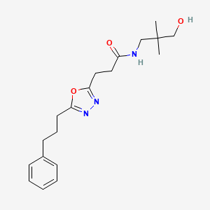 N-(3-hydroxy-2,2-dimethylpropyl)-3-[5-(3-phenylpropyl)-1,3,4-oxadiazol-2-yl]propanamide