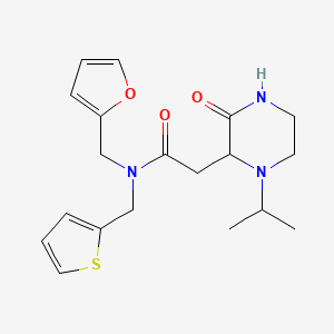 N-(2-furylmethyl)-2-(1-isopropyl-3-oxopiperazin-2-yl)-N-(2-thienylmethyl)acetamide