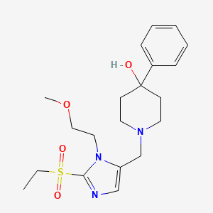 1-[[2-Ethylsulfonyl-3-(2-methoxyethyl)imidazol-4-yl]methyl]-4-phenylpiperidin-4-ol