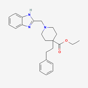 ethyl 1-(1H-benzimidazol-2-ylmethyl)-4-(2-phenylethyl)-4-piperidinecarboxylate