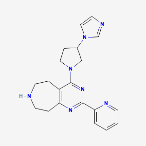 4-[3-(1H-imidazol-1-yl)pyrrolidin-1-yl]-2-pyridin-2-yl-6,7,8,9-tetrahydro-5H-pyrimido[4,5-d]azepine