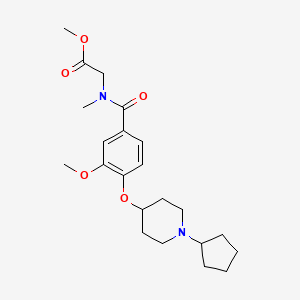 methyl N-{4-[(1-cyclopentyl-4-piperidinyl)oxy]-3-methoxybenzoyl}-N-methylglycinate