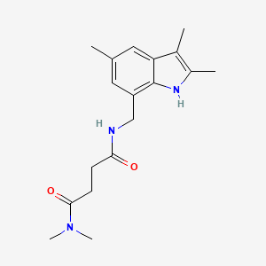 N',N'-dimethyl-N-[(2,3,5-trimethyl-1H-indol-7-yl)methyl]butanediamide