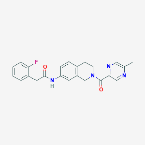 2-(2-fluorophenyl)-N-{2-[(5-methyl-2-pyrazinyl)carbonyl]-1,2,3,4-tetrahydro-7-isoquinolinyl}acetamide