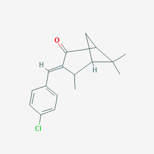 molecular formula C17H19ClO B378218 3-(4-Chlorobenzylidene)-4,6,6-trimethylbicyclo[3.1.1]heptan-2-one 