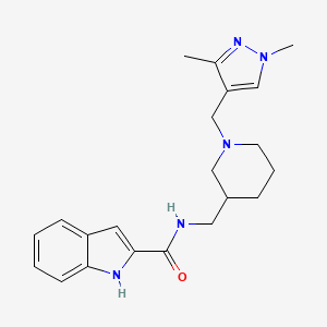 N-({1-[(1,3-dimethyl-1H-pyrazol-4-yl)methyl]-3-piperidinyl}methyl)-1H-indole-2-carboxamide