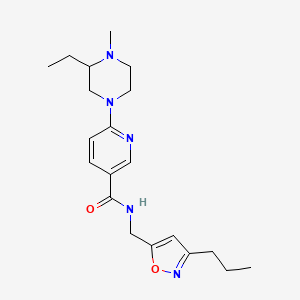 6-(3-ethyl-4-methyl-1-piperazinyl)-N-[(3-propyl-5-isoxazolyl)methyl]nicotinamide