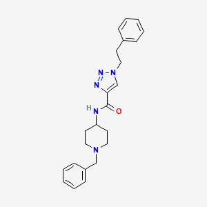 N-(1-benzyl-4-piperidinyl)-1-(2-phenylethyl)-1H-1,2,3-triazole-4-carboxamide