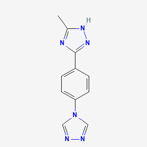 molecular formula C11H10N6 B3782213 3-methyl-5-[4-(4H-1,2,4-triazol-4-yl)phenyl]-4H-1,2,4-triazole 