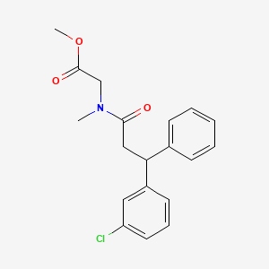 molecular formula C19H20ClNO3 B3782217 methyl N-[3-(3-chlorophenyl)-3-phenylpropanoyl]-N-methylglycinate 