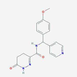 N-[(4-methoxyphenyl)(pyridin-4-yl)methyl]-6-oxo-1,4,5,6-tetrahydropyridazine-3-carboxamide