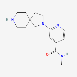 molecular formula C15H22N4O B3782258 2-(2,8-diazaspiro[4.5]decan-2-yl)-N-methylpyridine-4-carboxamide 