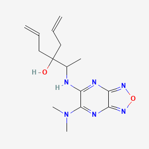 4-[1-[[5-(Dimethylamino)-[1,2,5]oxadiazolo[3,4-b]pyrazin-6-yl]amino]ethyl]hepta-1,6-dien-4-ol