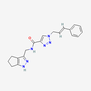 1-[(E)-3-phenylprop-2-enyl]-N-(1,4,5,6-tetrahydrocyclopenta[c]pyrazol-3-ylmethyl)triazole-4-carboxamide