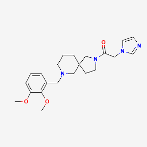 molecular formula C22H30N4O3 B3782285 7-(2,3-dimethoxybenzyl)-2-(1H-imidazol-1-ylacetyl)-2,7-diazaspiro[4.5]decane 