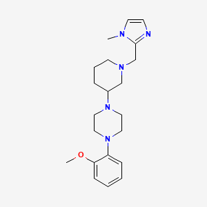 molecular formula C21H31N5O B3782287 1-(2-methoxyphenyl)-4-{1-[(1-methyl-1H-imidazol-2-yl)methyl]-3-piperidinyl}piperazine 