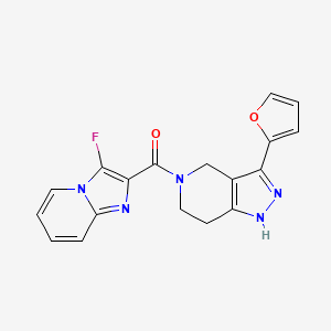 5-[(3-fluoroimidazo[1,2-a]pyridin-2-yl)carbonyl]-3-(2-furyl)-4,5,6,7-tetrahydro-1H-pyrazolo[4,3-c]pyridine