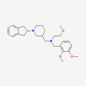 molecular formula C27H38N2O3 B3782296 N-{[1-(2,3-dihydro-1H-inden-2-yl)-3-piperidinyl]methyl}-N-(2,3-dimethoxybenzyl)-2-methoxyethanamine 