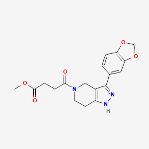 Methyl 4-[3-(1,3-benzodioxol-5-yl)-1,4,6,7-tetrahydropyrazolo[4,3-c]pyridin-5-yl]-4-oxobutanoate