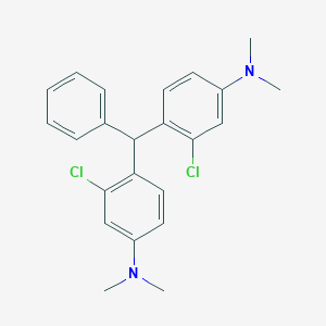 molecular formula C23H24Cl2N2 B378233 N-{3-chloro-4-[[2-chloro-4-(dimethylamino)phenyl](phenyl)methyl]phenyl}-N,N-dimethylamine 