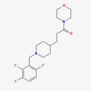 molecular formula C19H25F3N2O2 B3782351 4-{3-[1-(2,3,6-trifluorobenzyl)-4-piperidinyl]propanoyl}morpholine 