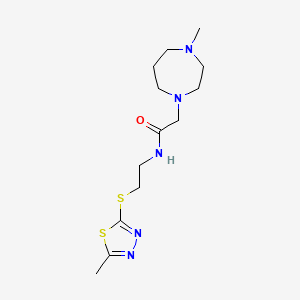 2-(4-methyl-1,4-diazepan-1-yl)-N-{2-[(5-methyl-1,3,4-thiadiazol-2-yl)thio]ethyl}acetamide