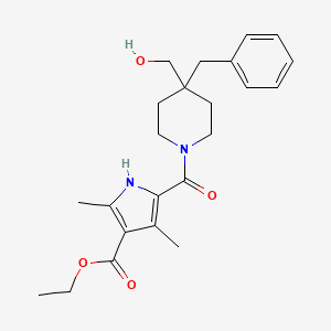 ethyl 5-{[4-benzyl-4-(hydroxymethyl)-1-piperidinyl]carbonyl}-2,4-dimethyl-1H-pyrrole-3-carboxylate