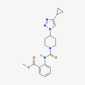 methyl 2-({[4-(4-cyclopropyl-1H-1,2,3-triazol-1-yl)-1-piperidinyl]carbonyl}amino)benzoate