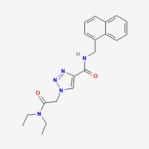 molecular formula C20H23N5O2 B3782384 1-[2-(diethylamino)-2-oxoethyl]-N-(1-naphthylmethyl)-1H-1,2,3-triazole-4-carboxamide 