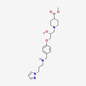 methyl 1-{2-hydroxy-3-[4-({[3-(1H-pyrazol-1-yl)propyl]amino}methyl)phenoxy]propyl}-4-piperidinecarboxylate