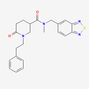 N-(2,1,3-benzothiadiazol-5-ylmethyl)-N-methyl-6-oxo-1-(2-phenylethyl)-3-piperidinecarboxamide