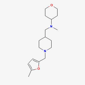 N-methyl-N-({1-[(5-methyl-2-furyl)methyl]-4-piperidinyl}methyl)tetrahydro-2H-pyran-4-amine