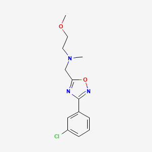 molecular formula C13H16ClN3O2 B3782468 N-{[3-(3-chlorophenyl)-1,2,4-oxadiazol-5-yl]methyl}-2-methoxy-N-methylethanamine 