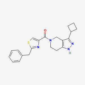 (2-Benzyl-1,3-thiazol-4-yl)-(3-cyclobutyl-1,4,6,7-tetrahydropyrazolo[4,3-c]pyridin-5-yl)methanone