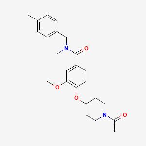 4-[(1-acetyl-4-piperidinyl)oxy]-3-methoxy-N-methyl-N-(4-methylbenzyl)benzamide