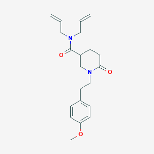 molecular formula C21H28N2O3 B3782530 N,N-diallyl-1-[2-(4-methoxyphenyl)ethyl]-6-oxo-3-piperidinecarboxamide 