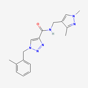 N-[(1,3-dimethylpyrazol-4-yl)methyl]-1-[(2-methylphenyl)methyl]triazole-4-carboxamide