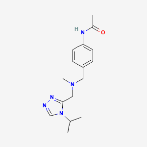 molecular formula C16H23N5O B3782533 N-(4-{[[(4-isopropyl-4H-1,2,4-triazol-3-yl)methyl](methyl)amino]methyl}phenyl)acetamide 