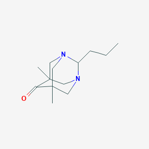 molecular formula C13H22N2O B378255 5,7-Dimethyl-2-propyl-1,3-diazatricyclo[3.3.1.13,7]decan-6-one CAS No. 332392-70-8