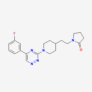 1-(2-{1-[5-(3-fluorophenyl)-1,2,4-triazin-3-yl]-4-piperidinyl}ethyl)-2-pyrrolidinone