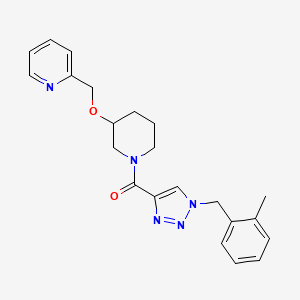 2-{[(1-{[1-(2-methylbenzyl)-1H-1,2,3-triazol-4-yl]carbonyl}-3-piperidinyl)oxy]methyl}pyridine