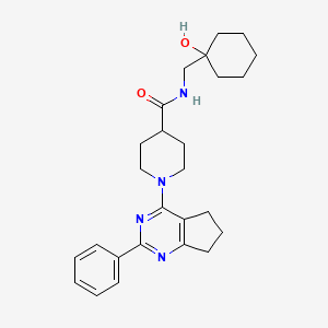 N-[(1-hydroxycyclohexyl)methyl]-1-(2-phenyl-6,7-dihydro-5H-cyclopenta[d]pyrimidin-4-yl)-4-piperidinecarboxamide