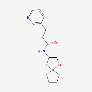 molecular formula C16H22N2O2 B3782590 N-1-oxaspiro[4.4]non-3-yl-3-(3-pyridinyl)propanamide trifluoroacetate 