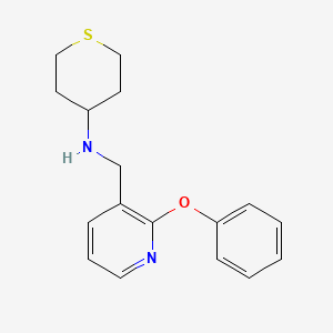 molecular formula C17H20N2OS B3782599 N-[(2-phenoxy-3-pyridinyl)methyl]tetrahydro-2H-thiopyran-4-amine 