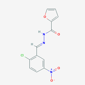 molecular formula C12H8ClN3O4 B378260 N'-{2-chloro-5-nitrobenzylidene}-2-furohydrazide CAS No. 315214-07-4