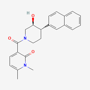 molecular formula C23H24N2O3 B3782607 3-{[(3S*,4S*)-3-hydroxy-4-(2-naphthyl)piperidin-1-yl]carbonyl}-1,6-dimethylpyridin-2(1H)-one 