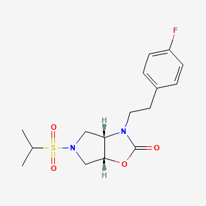 (3aS,6aR)-3-[2-(4-fluorophenyl)ethyl]-5-propan-2-ylsulfonyl-3a,4,6,6a-tetrahydropyrrolo[3,4-d][1,3]oxazol-2-one