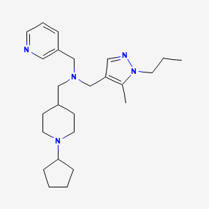 1-(1-cyclopentyl-4-piperidinyl)-N-[(5-methyl-1-propyl-1H-pyrazol-4-yl)methyl]-N-(3-pyridinylmethyl)methanamine