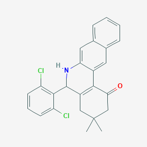 molecular formula C25H21Cl2NO B378264 5-(2,6-dichlorophenyl)-3,3-dimethyl-3,4,5,6-tetrahydrobenzo[b]phenanthridin-1(2H)-one 